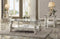 Versailles Coffee Table, Bone White & Clear Glass